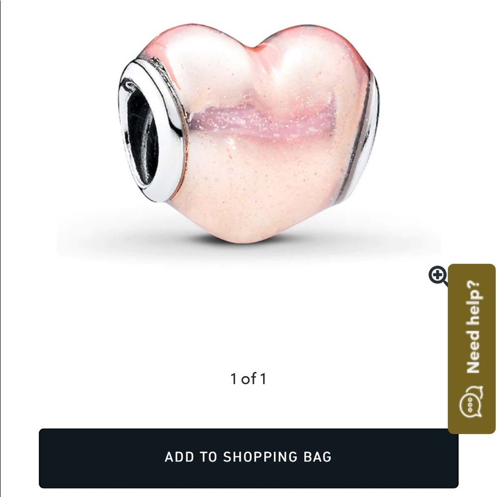 Authentic Pandora Glittering Heart Charm